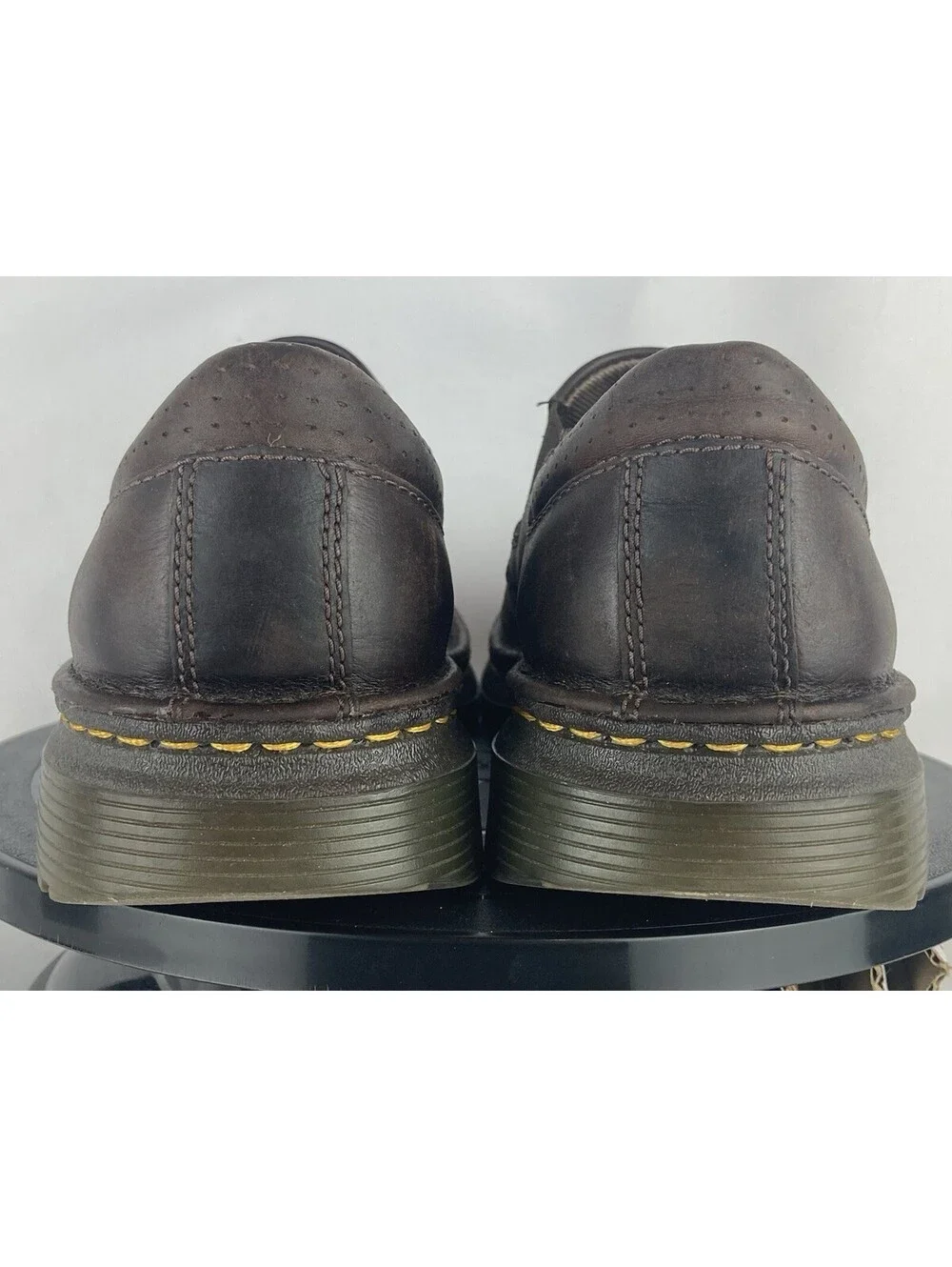 Men’s Size 9 Dr Martens Orson Leather Slip On Loafers Dark Brown Cushioned Shoes